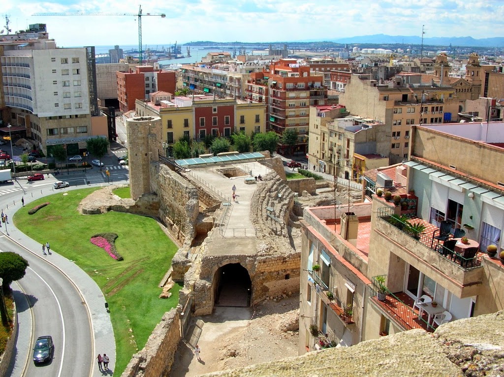 A photo of Tarragona's Roman Circus, an ancient sports arena.