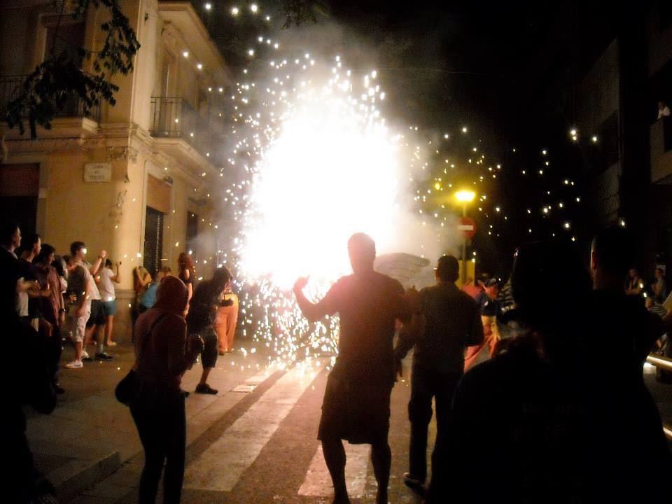 A scene from Corre Foc, one of the cultural gems we write about on the Barcelona Experience travel blog.