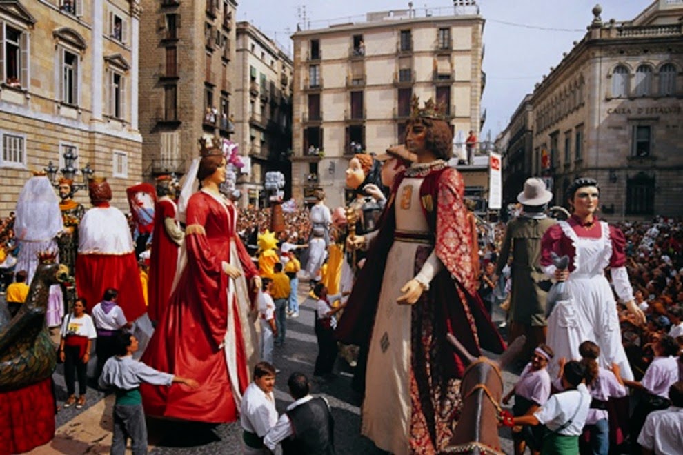 The gigantes at Barcelona's La Merce festival.