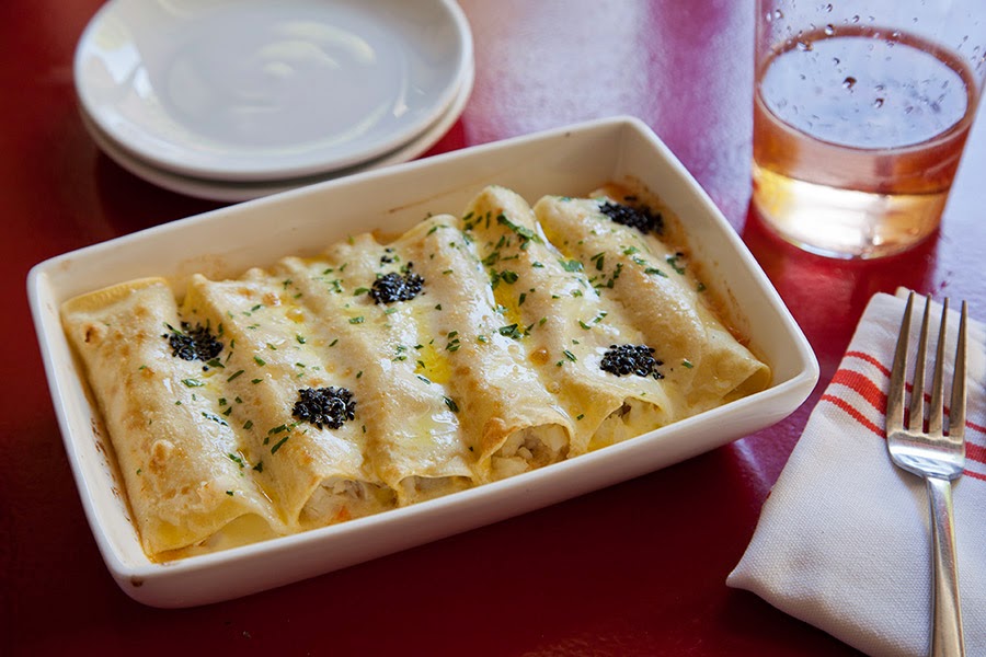 Canelones are a popular food to eat in Spain during the holidays.