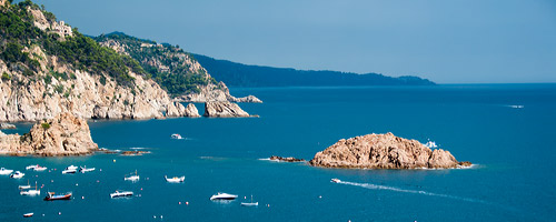 A view of the Costa Brava's coast line.